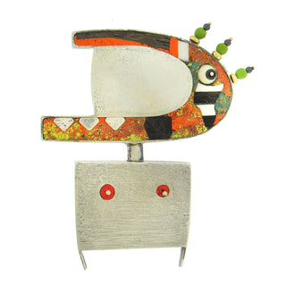 Tod Pardon: Sterling Inlay Brooch & Sculpture