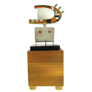 Tod Pardon: Sterling Inlay Brooch & Sculpture