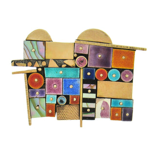 Earl Pardon: Enamel Brooch, Circa 1980's