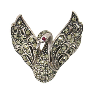 Marcasite Swan Pin