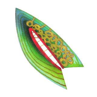 Rebekah Laskin: 3D Printed Hand Painted Brooch