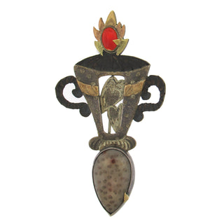 Pat Garrett: Carnelian Agate Brooch 1991