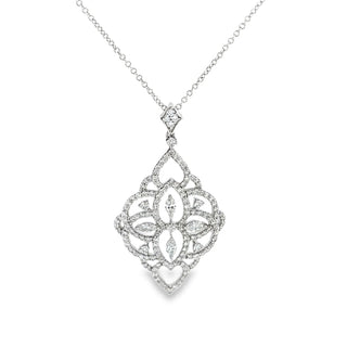 SimonG: Diamond Filigree Pendant Necklace
