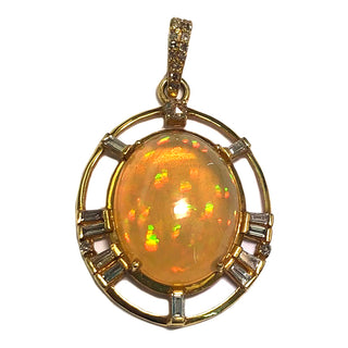 J.S.Noor: Ethiopian Opal Diamond Pendant