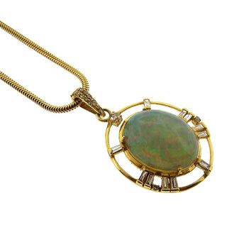 J.S.Noor: Ethiopian Opal Diamond Pendant