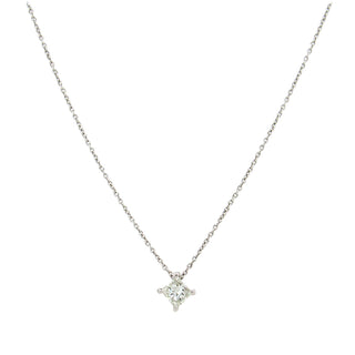 Princess-Cut Diamond Pendant Necklace