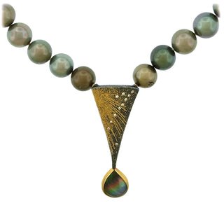 Atelier Zobel: Tahiti Pearl and Diamond Vario Clasp Pendant