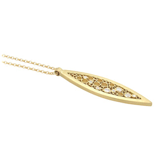 Belle Brooke: Gold Diamond Luz Pendant Necklace