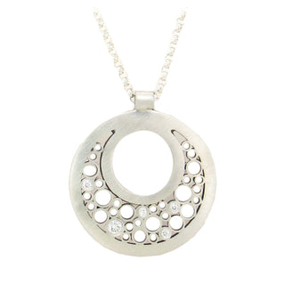 Belle Brooke: Half Moon Diamond Pendant Necklace