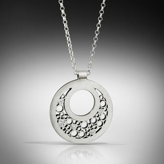 Belle Brooke: Half Moon Diamond Pendant Necklace