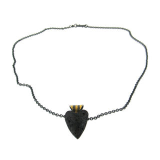 Atelier Zobel: Hematite Heart Necklace