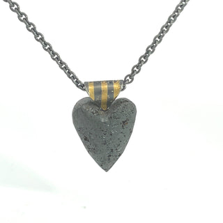 Atelier Zobel: Hematite Heart Necklace