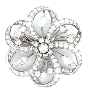 Diamond Pinwheel Brooch Pendant