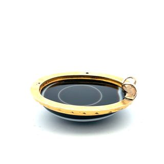 14K Late Victorian Banded Agate Pendant