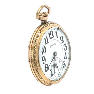 Gold-filled Illinois Railroad Pocket Watch