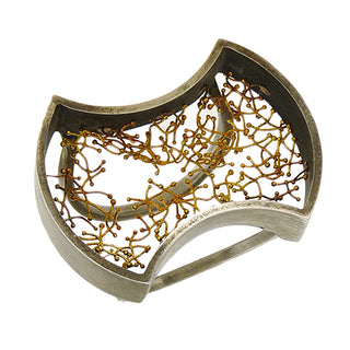 Arata Fuchi: Sterling and Woven Pure Gold Ring