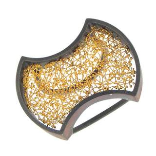 Arata Fuchi: Sterling and Woven Pure Gold Ring