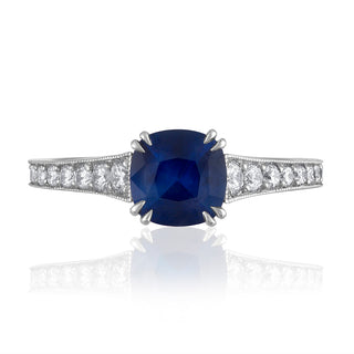 Omi Prive: Cushion-Cut Sapphire Ring