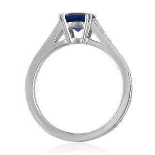 Omi Prive: Cushion-Cut Sapphire Ring