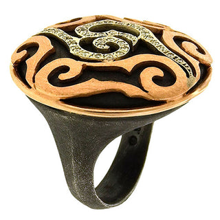 Alishan: Diamond Scroll Ring