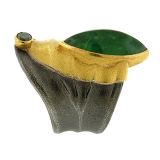 Green Tsavorite Garnet Ring