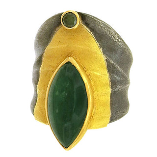 Green Tsavorite Garnet Ring