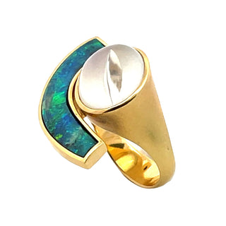 Tom Munsteiner: Moonstone Opal Ring