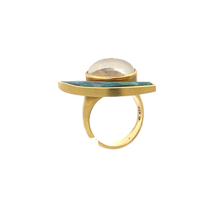 Tom Munsteiner: Moonstone Opal Ring