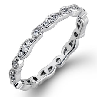 SimonG: White Gold Diamond Stack Ring