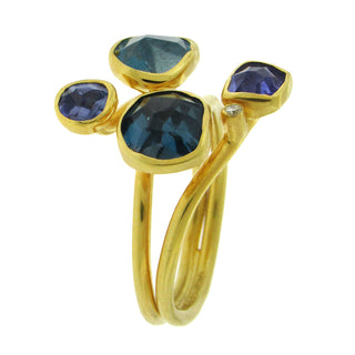 Margoni Studio: Blue Gemstone Cluster Ring