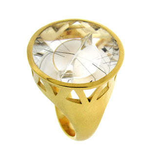 Atelier Munsteiner: 'Magic Face' Tourmalinated Quartz Ring