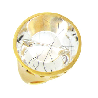 Atelier Munsteiner: 'Magic Face' Tourmalinated Quartz Ring