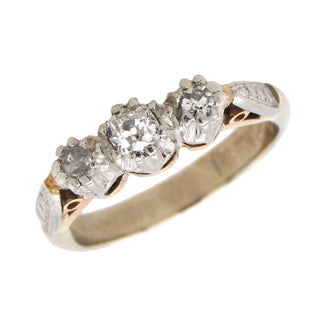 Antique Petite Three Diamond Ring