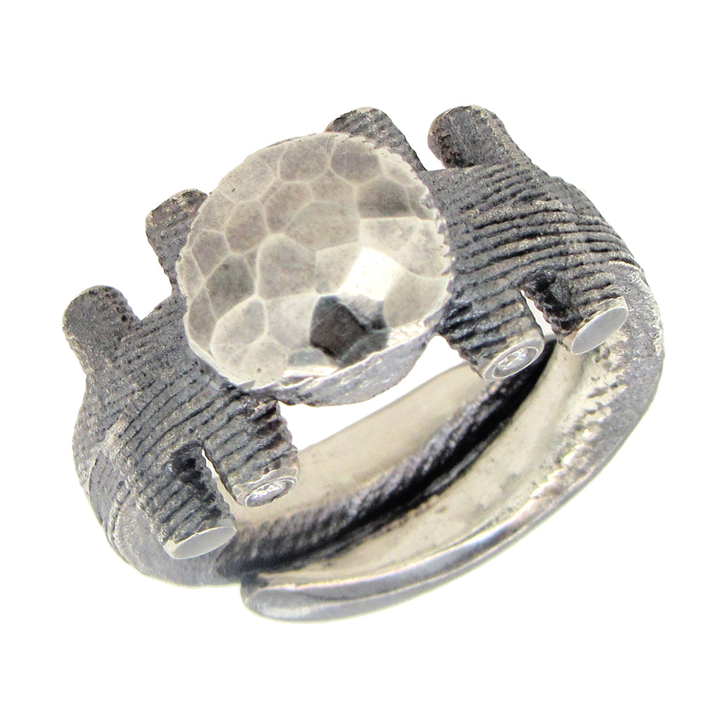 Marco Borghesi: Cuttlebone Cast Sterling 'Solitaire' Ring – aaronfaber