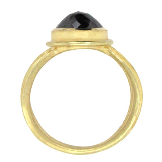 Barbara Heinrich: Rose-Cut Black Diamond Solitaire Ring