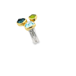 Margoni Studio: Aquamarine, Blue Topaz, Peridot Ring