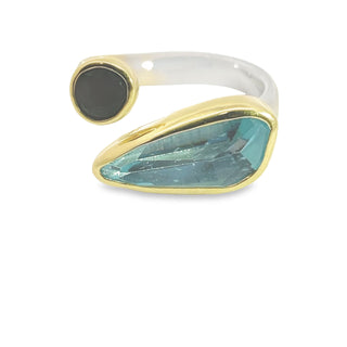 Margoni Studio: Aquamarine Green Tourmaline Ring