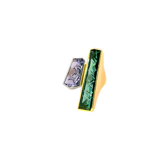 Tom Munsteiner: Tourmaline and Tanzanite Ring