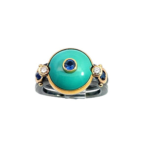 Michael Boyd: Turquoise Sapphire Ring