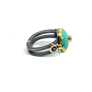 Michael Boyd: Turquoise Sapphire Ring