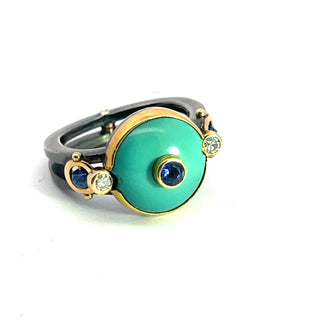 Michael Boyd: Turquoise Sapphire Ring