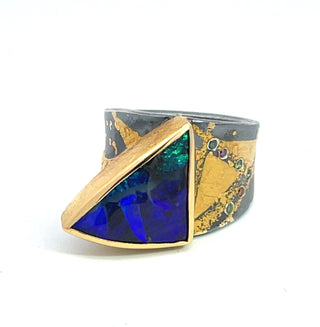 Peter Schmid: Boulder Opal Diagonal Ring