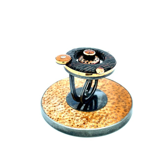 Michael Boyd: Palmwood and Spessartite Garnet Ring/Sculpture