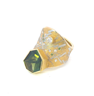 Peter Schmid: Green Tourmaline Cigar Band Ring