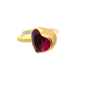 Atelier Zobel: Rubellite Heart Solitaire Ring