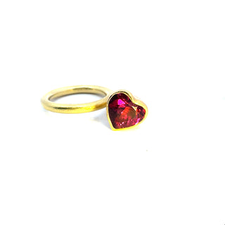 Atelier Zobel: Rubellite Heart Solitaire Ring