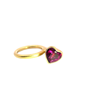 Atelier Zobel: Rubellite Heart Solitaire Ring