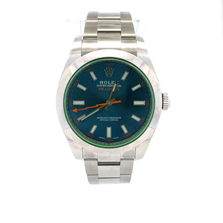 Stainless Steel Rolex Milgauss Blue Dial, B&P