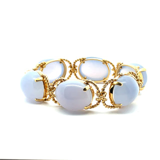 Verdura Blue Chalcedony Pebble Bracelet
