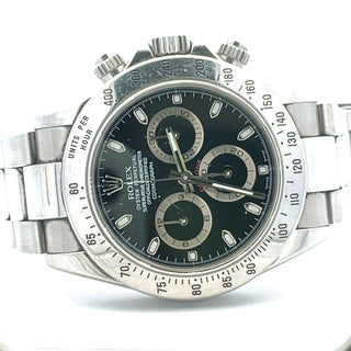 Steel Rolex Daytona Ref. 116520 Black Dial, B&P